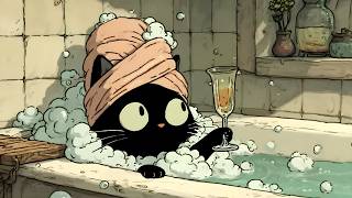 Cat Jazz,Relax | Cozy Black Cat Evening – Smooth Jazz for Study & Sleep