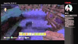 Minecraft building a rollercoaster in Minecraft