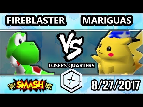 Shine 2017 Smash 64 - Fireblaster (Yoshi) vs Mariguas (Pikachu) - Super Smash Bros. LQ