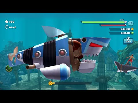 Hungry Shark Evolution - Giant Monster ROBO SHARK New Update - Real Gameplay
