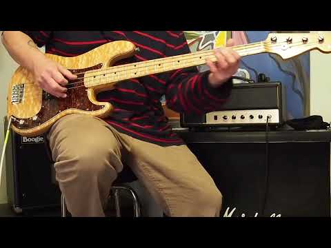 Michael Dolan Custom Precision Bass Natural Quilted Maple Top 34" Scale Beautiful! Video image 15
