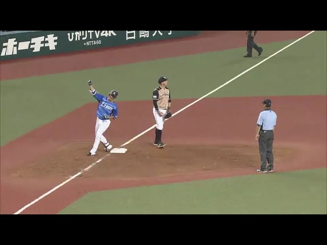 【8回裏】土壇場の逆転劇!! ライオンズ・金子侑のタイムリー3ベースヒット!! 2018/8/18 L-F