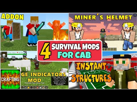 4 New Minecraft Survival Mods For Crafting And Building | Top 4 Crazy Crafting And Building Mods