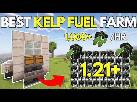EASIEST KELP FUEL Farm for Minecraft Bedrock 1.21+