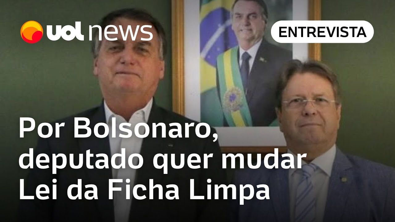 Deputado quer mudar Lei da Ficha Limpa para tornar Bolsonaro elegível em 2026: '8 anos é absurdo'