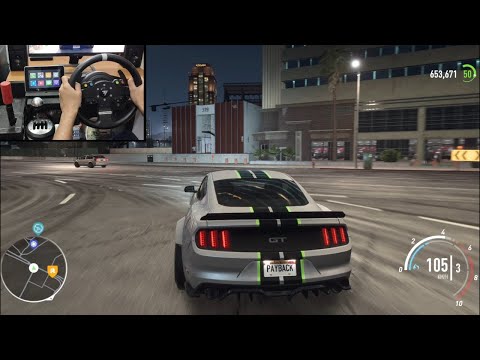 NEED FOR SPEED PAYBACK RTR MUSTANG NIGHT RUN - Thrustmaster TMX gameplay