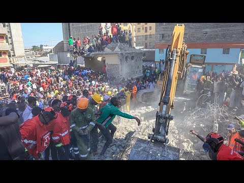 Video Thumbnail: Kenya: Nairobi building collapse kills at least two and injures several others