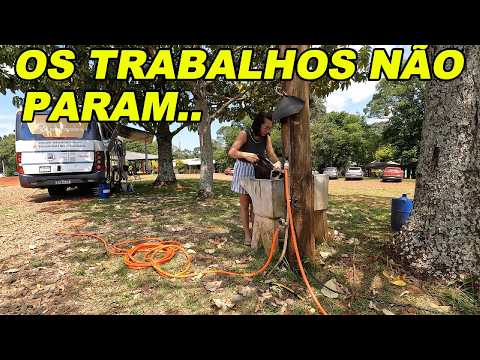 NESTE LUGAR MARAVILHOSO TIVEMOS QUE TRABALHAR # MOTORHOME# PARQUE DAS FONTES# VIAGEM EP 17