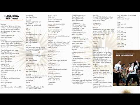 Book of Mormon - Hasa Diga Eebowai - Lyrics (Explicit)