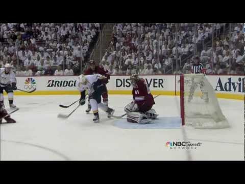 Patrik Hornqvist PPG goal. Nashville Predators vs Phoenix Coyotes Game 2 4/29/12 NHL Hockey