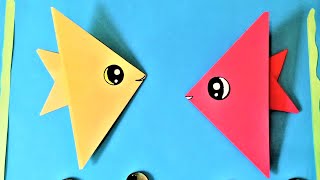 Download lagu How to Make Paper Fish /Origami Fish/origami animals/Easy Paper Crafts 777 mp3