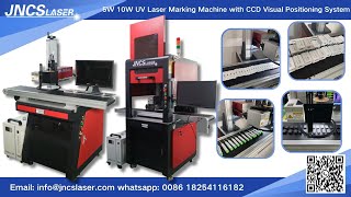CCD UV Laser Marking Machine with CCD visual positioning system and conveyor belt batch marking