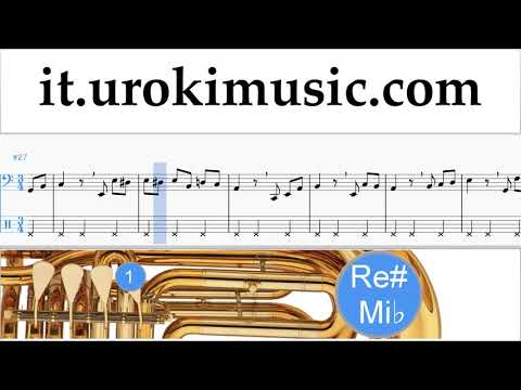 Lezioni di Tuba Beethoven - Für Elise Tutorial Spartito Parte#2 um-b276