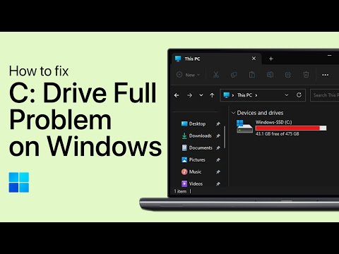 How To Fix C: Drive Full & Showing Red Issue on Windows