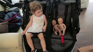 Capri & her babies in the stroller