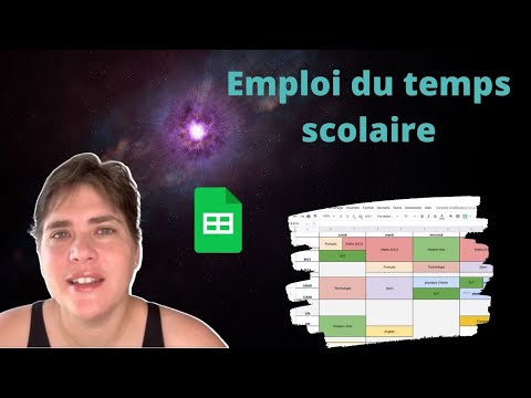 Emploi du temps scolaire avec Google Sheets