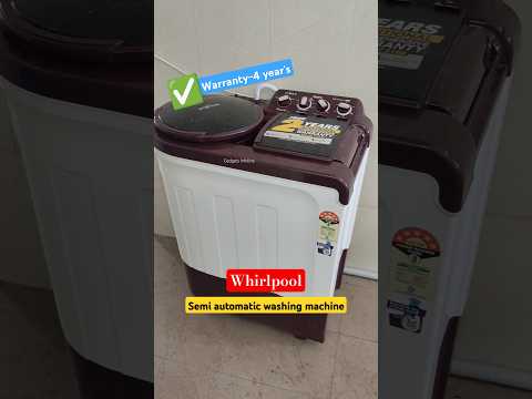 Thumbnail for Whirlpool 7 kg Semi Automatic Top Load 30298 | 😱 4 year warranty washing machine #whirlpool #shorts