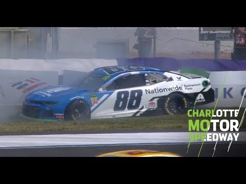 Alex Bowman crashes with seconds left | NASCAR at Charlotte Motor Speedway Roval