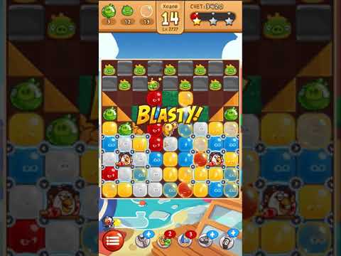 AngryBirds Blast level 2727 - NO BOOSTERS - Gameplay/Walkthrough - Android/iOS