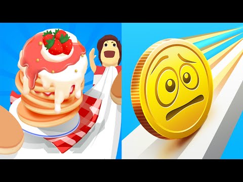 Pancake Run VS Coin Rush Android iOS Gameplay (Level 41-50)