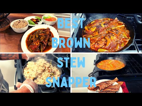 Brown Stew Yellowtail  Snapper Jamaican Style| | Step By Step