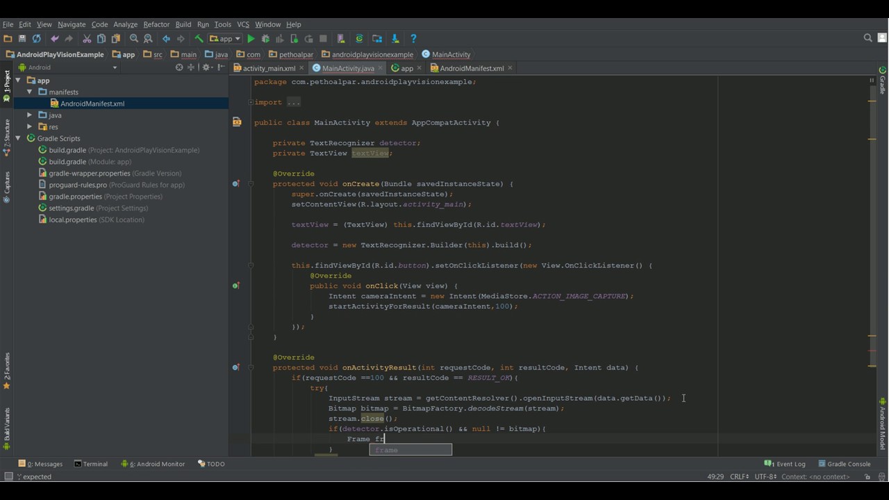 Android Play Vision Ocr Example