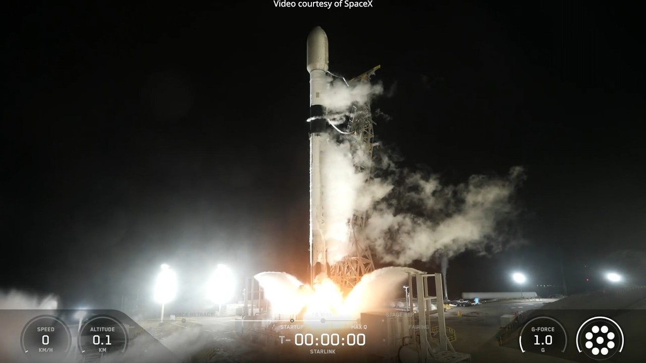 SpaceX Starlink 377 launch and Falcon 9 first stage landing, 11 April 2026