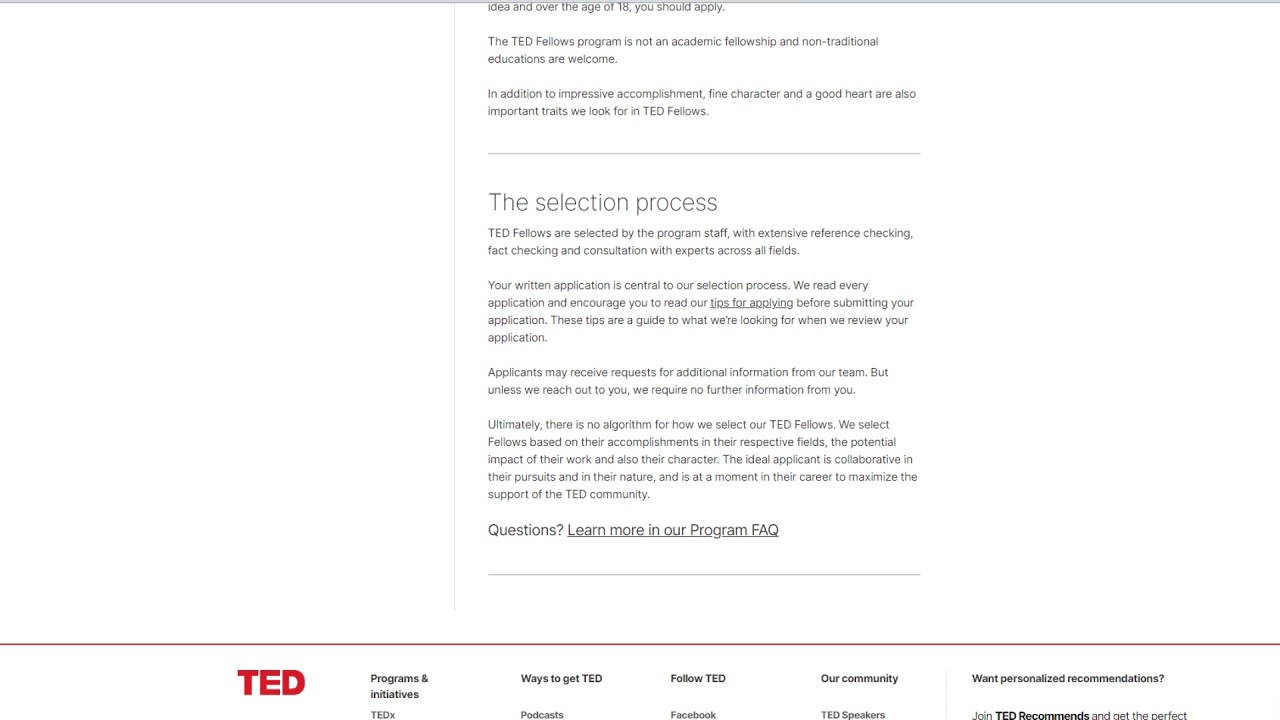 TED Fellowship Program | Everyone Can Apply