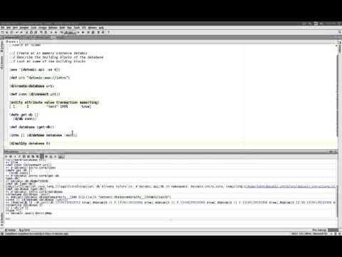Datomic Walkthrough Step 1 - Connecting and Exploring Datoms