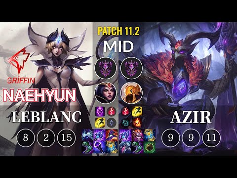 GRF Naehyun LeBlanc vs Azir Mid - KR Patch 11.2
