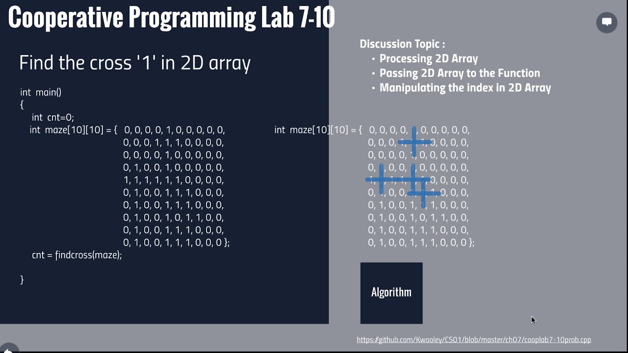 7.9 Two Dimensional Arrays [Lab 7-10]