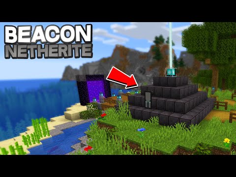 🔥 O BEACON DE NETHERITE FEITO TOTALMENTE NO SURVIVAL!! 🔥