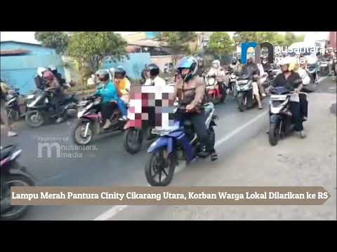 Pemotor Kritis Usai Kecelakaan di Lampu Merah Pantura Cinity Cikarang Utara, Korban Warga Lokal