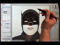 Drawing Adam West as Batman with CLIP STUDIO PAINT