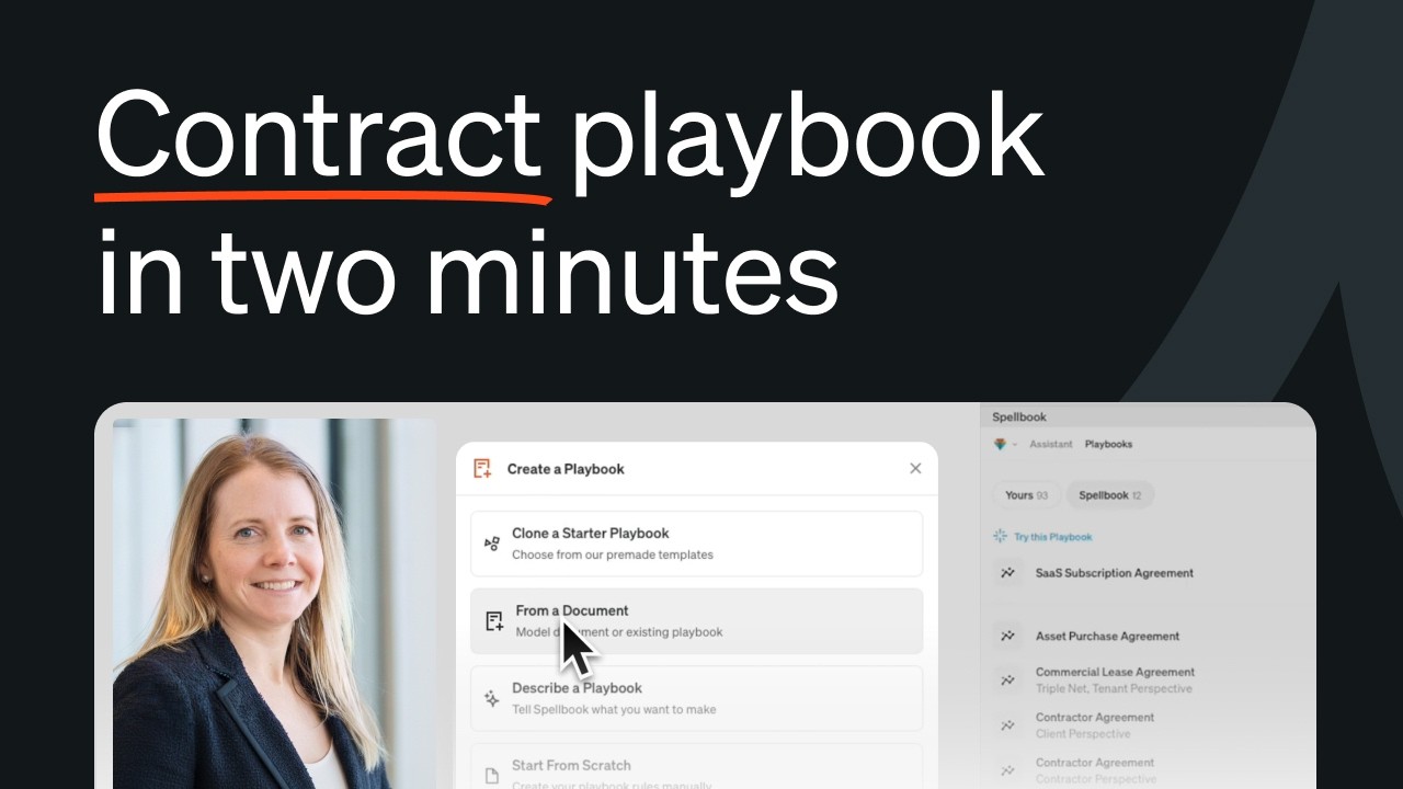 How to Create a Contract Playbook in 2 Mins with AI (Spellbook Tutorial) video thumbnail