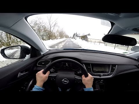 2018' Opel Grandland X - POV Landstraßenfahrt im Schnee