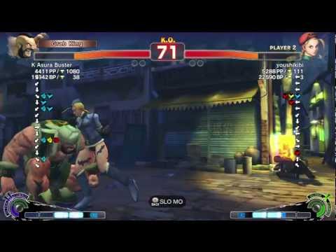 K Asura Buster (Zangief) vs Youshikibi (Cammy) - AE 2012 Match *720p*