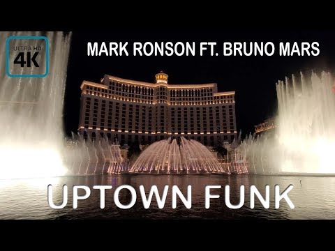 Fountains of Bellagio Water Show Las Vegas 4K | Uptown Funk