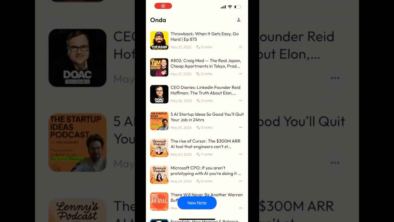 Onda AI Podcast Note Taker video preview