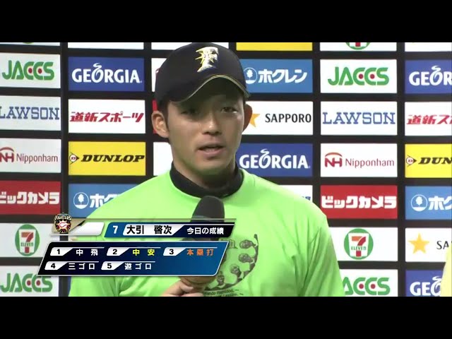 ファイターズ石川慎選手・大引選手ヒーローインタビュー 2014/6/14 ファイターズ対スワローズ