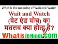 What is the meaning of Wait and Watch in Hindi | Wait and watch ka matlab kya hota hai