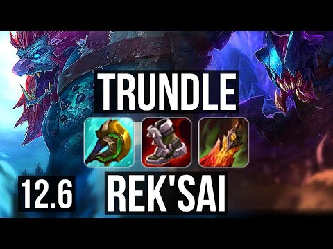 TRUNDLE vs REK'SAI (JNG) | 16/4/9, 400+ games, Dominating | NA Master | 12.6