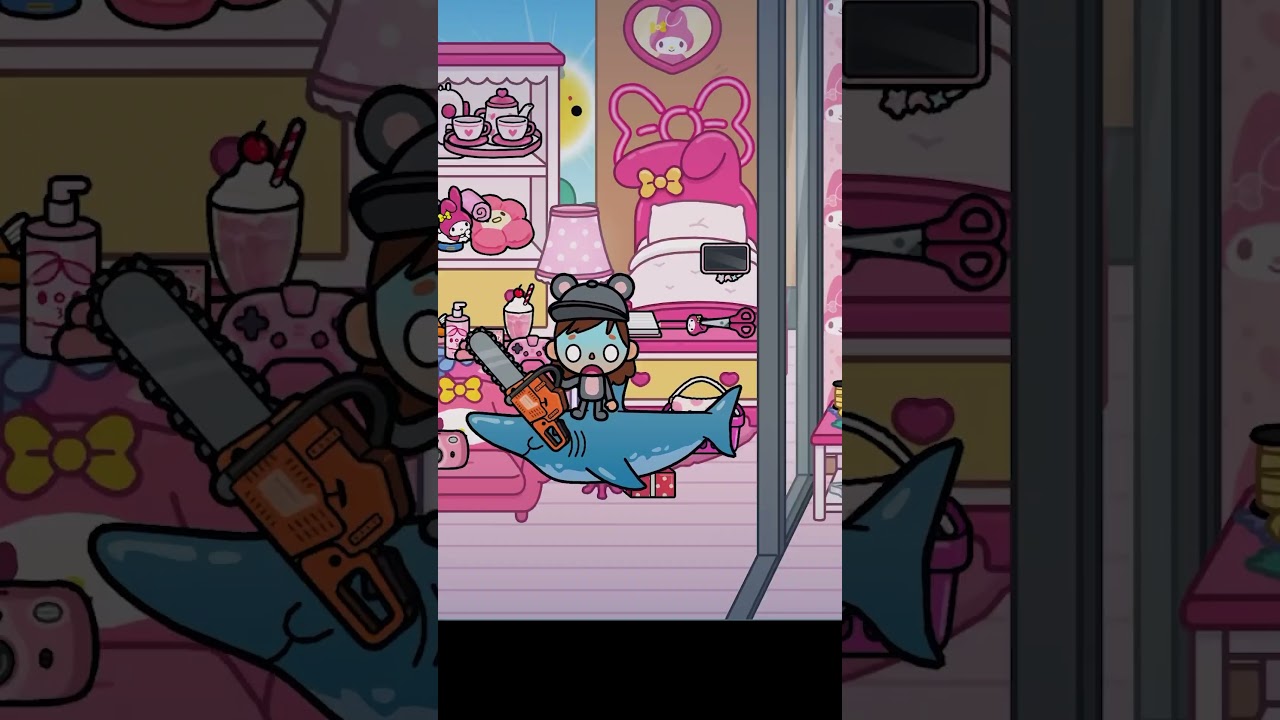 サメとチェーンソーが面接に遅刻【トッカライフワールド/Toca Life World/Toca Boca】  #tocatocachallenge #tocaboca #tocalifeworld