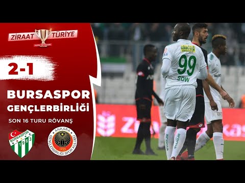 Bursaspor 2-1 Gençlerbirliği Maç Özeti (Ziraat Türkiye Kupası Son 16 Turu 2.Maç) 16.01.2018