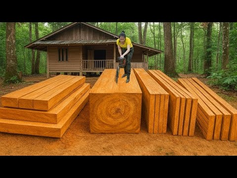 PERFEKTION!  نجارة دقيقة - Watch Her Build a Massive Timber Frame & Roof with Zero Mistakes! 🛠️✨