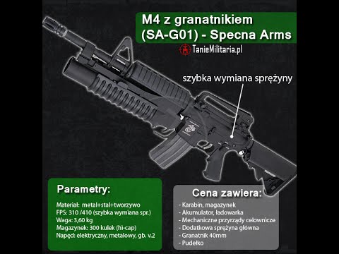 M4 Z GRANATNIKIEM (SA-G01) FIRMY SPECNA ARMS - TANIEMILITARIA.PL
