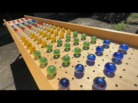 マーブルラン70 marble run　ビー玉、ビリヤード玉　水との競演編
