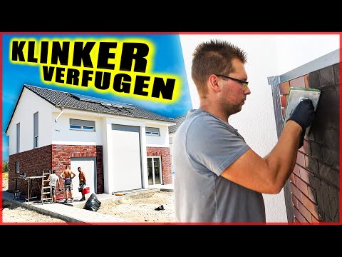 HAUS FASSADE KLINKER - Verfugen von Klinkerriemchen im Schlämmverfahren! | Home Build Solution