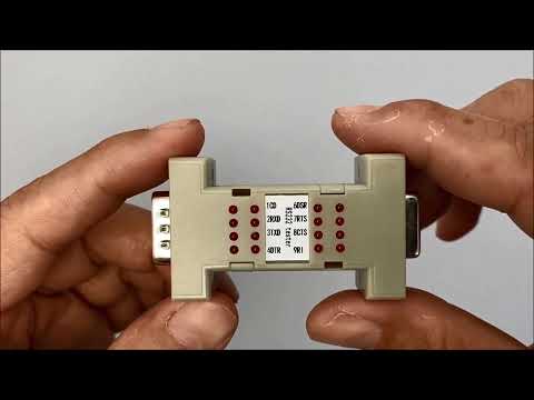 RS232 to RS232 Tester Serial DB9 Diagnostic Tool with LED Lights Indicator Demo Video