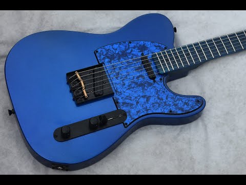 Custom Pre-order! Telecaster HH 2025 Black on Metallic Blue Hot Rails 4-Way Switch image 3
